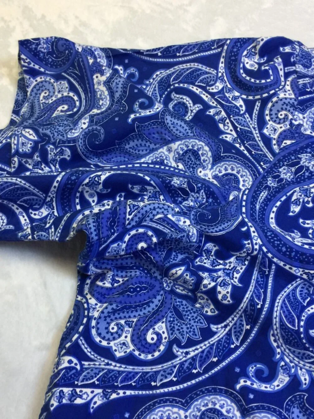 Polo Ralph Lauren Shirt 3XB Mens Big Tall Blue Paisley Short Sleeve Button Down
